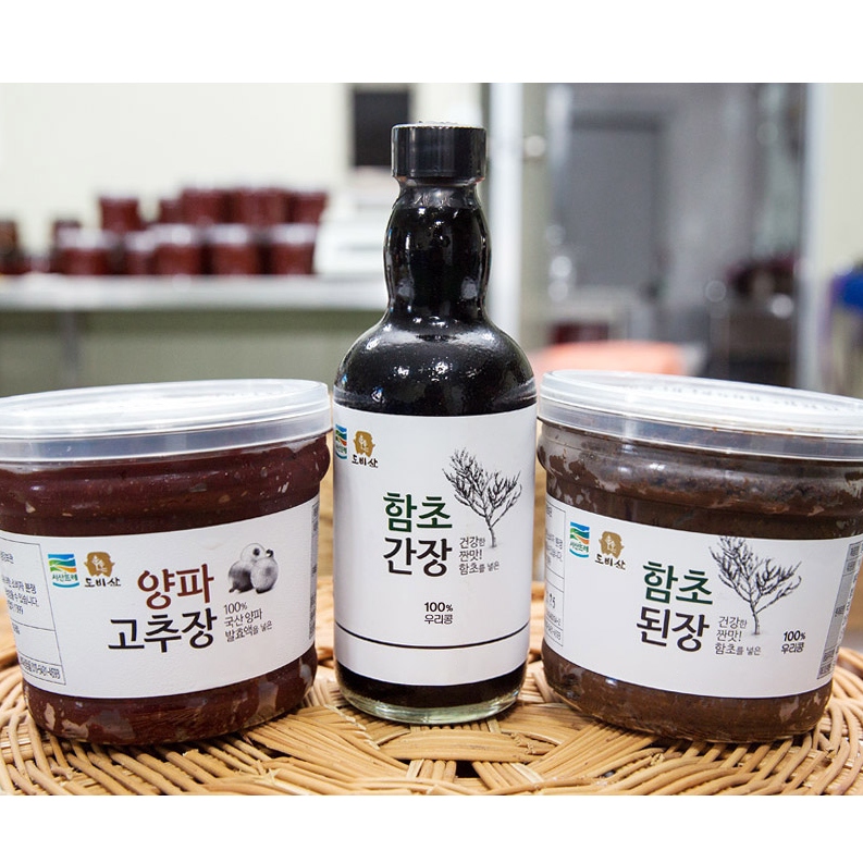 (도비산직영버섯함초장) 국산 100% 바다향과 달콤한향이 가득한 900g 2종/3종