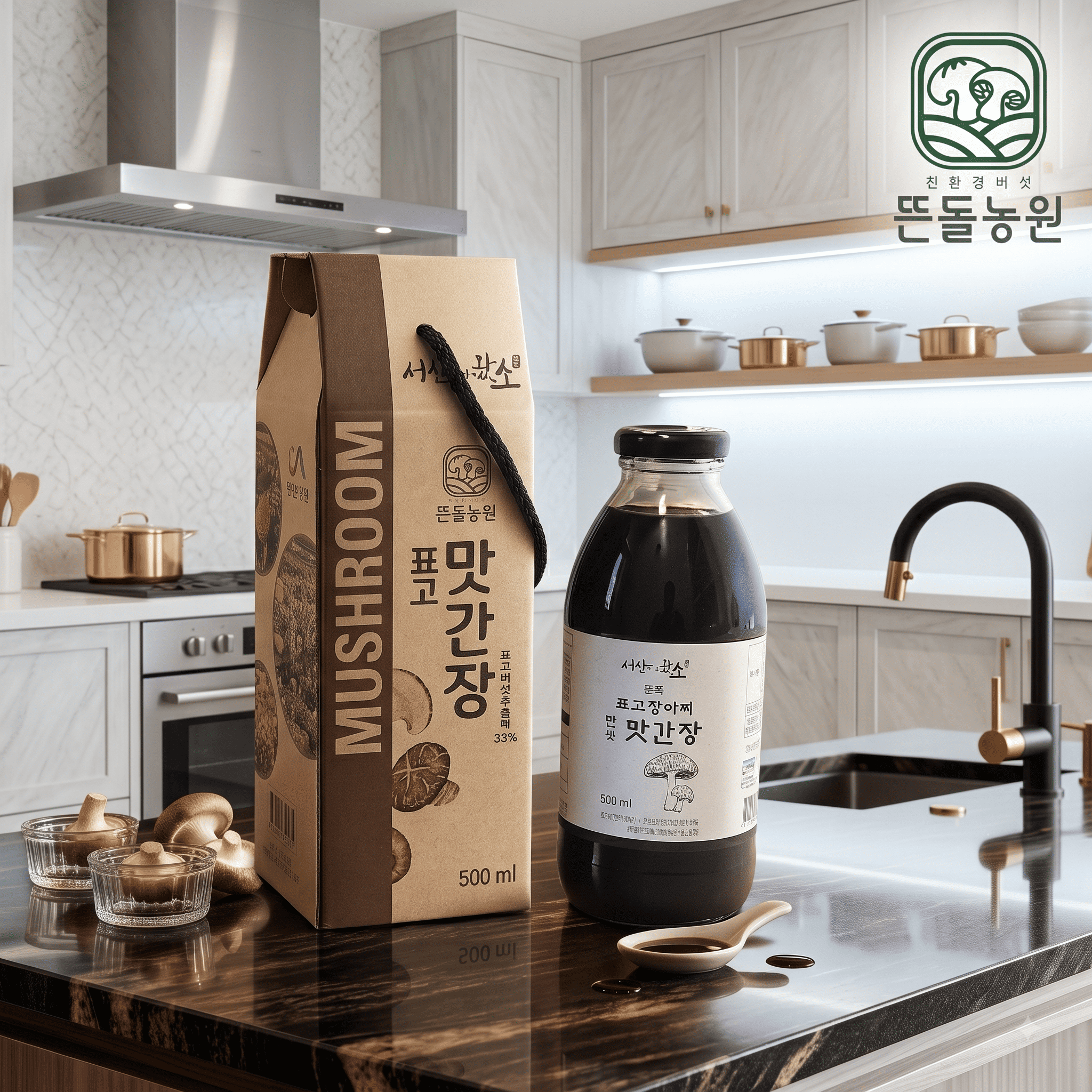 (농업회사법인뜬돌농원주식회사) 뜬돌표고장아찌만능맛간장 500ml