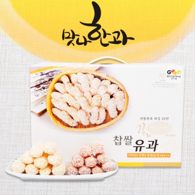 [맛나한과]굿뜨래 찹쌀생강유과1kg + 복분자유과 200g(총 1.2kg)