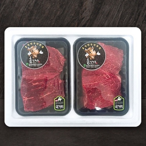 (26년 추석)(홍성농협하나로마트) 한우1등급(암소)국거리세트 1KG(국거리500g*2)