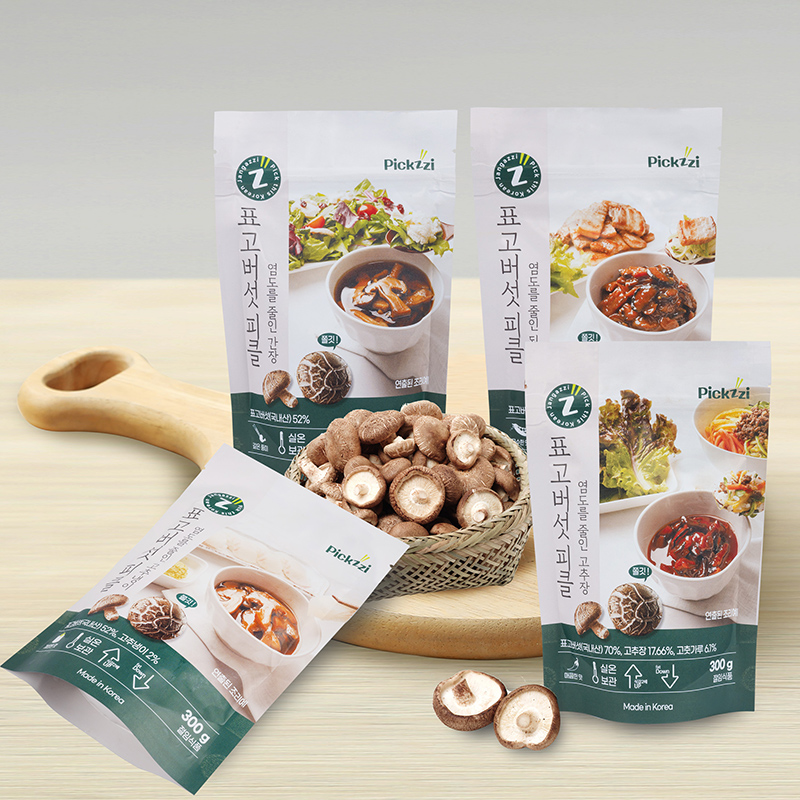 (26년 희망드림)(주식회사 네이피) 픽찌 표고 버섯 장아찌 피클 300g (선택: 간장, 고추냉이, 고추장, 된장)