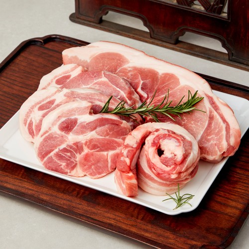 (청양군지역활성화재단)청양더한우 임꺽정 한돈 삼겹살 목살 세트(삼겹살480g/목살550g)