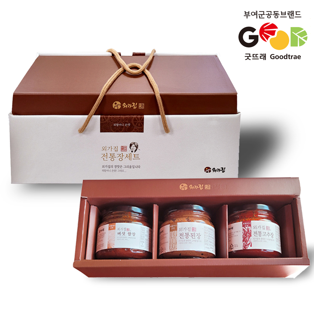 (¿Ü°¡Áý³ó¾÷ȸ»ç¹ýÀÎ)3Á¾ ¼±¹°¼¼Æ® (ÀüÅëµÈÀå500g,°íÃßÀå500g,¹ö¼¸½ÓÀå500g)