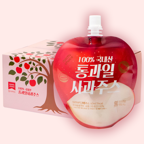 (예당식품)맘스초이스 통과일 사과주스 140mlx40팩