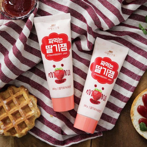 (이장님닷컴)짜먹는 튜브형 딸기잼 200g