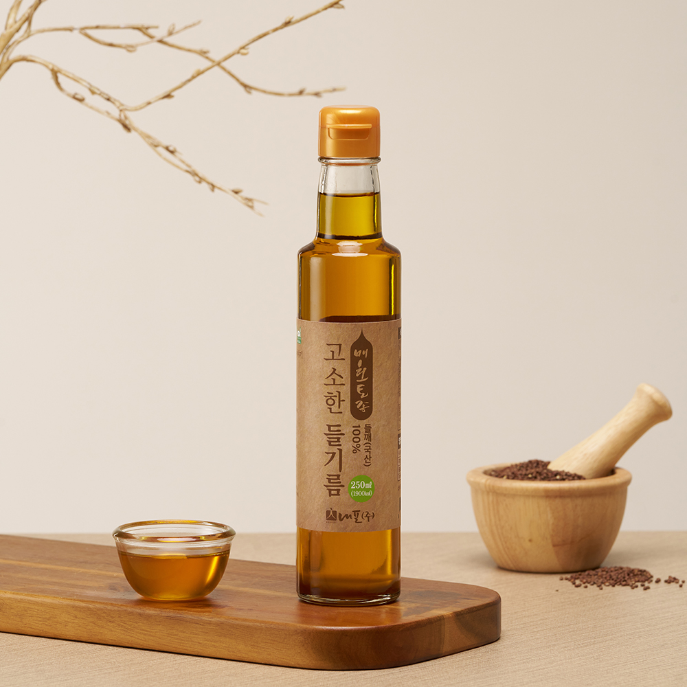 (26년 희망드림)(농업회사법인내포주식회사)고소한 들기름 1병 선물세트(100ml/180ml/250ml)